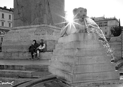 Fontana dei Leoni, piazza del popolo, fontane di roma, fountains of rome
