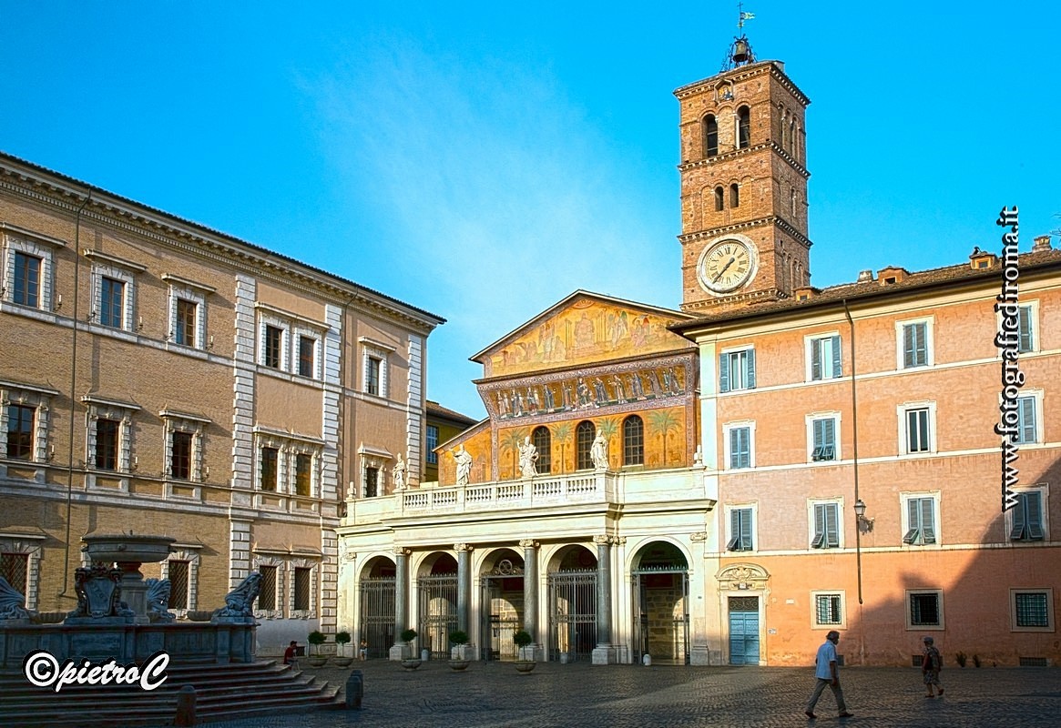 basilica Santa Maria in Trastevere, trastevere, rioni di roma,